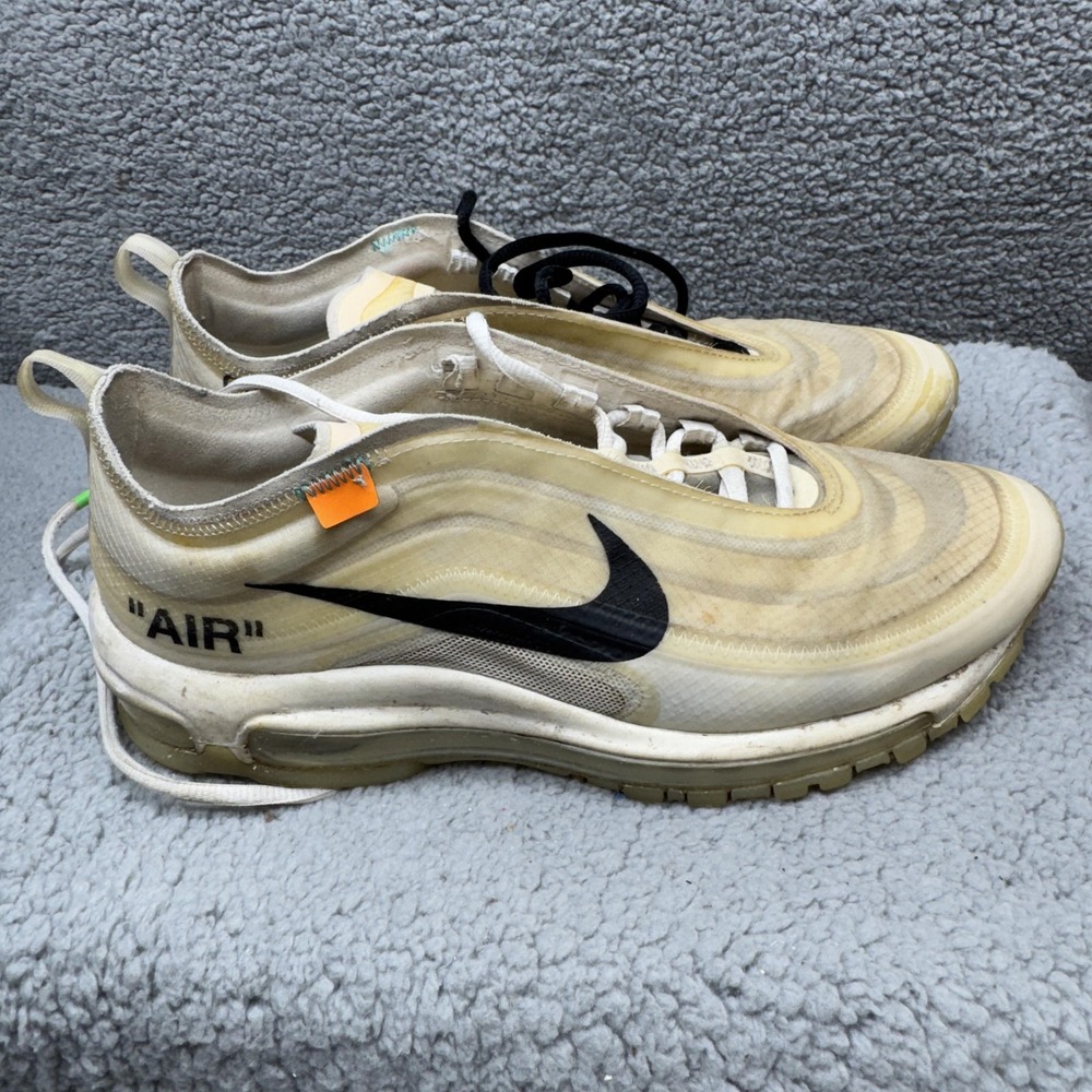 Nike Air Max 97 Off-White The Ten Shoes Mens Size 7.5 White AJ4585-100 Sneakers